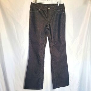 Harley Davidson Women's Motorcycle Corduroy Brown/Black Pants Size 12 Long